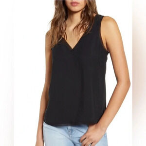 NWOT. Women’s CHELSEA28 Raw Edge Tank In Black. XXS